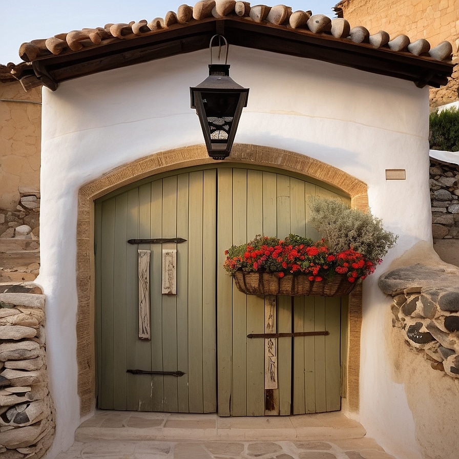 Cocina al aire libre con horno