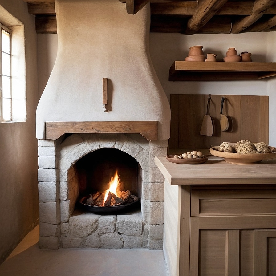 Detalle de horno de leña